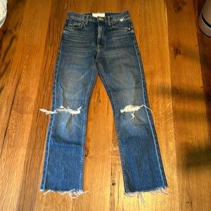 MOTHER high rise cropped jeans